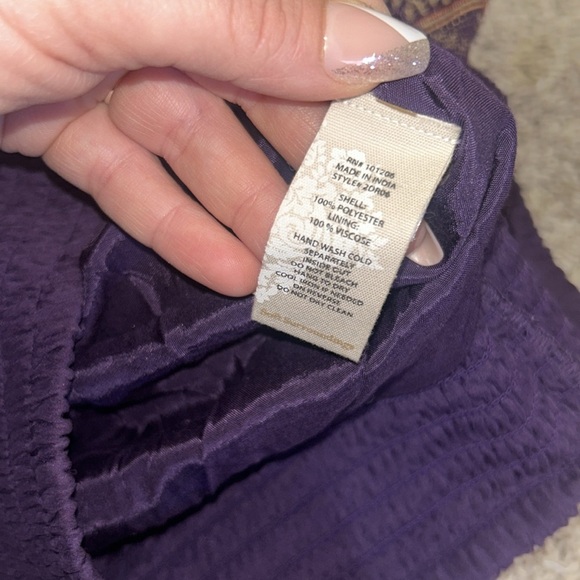 Soft Surroundings Kismet Purple and Gold Metallic Boho Maxi Skirt Size Small - Picture 8 of 9